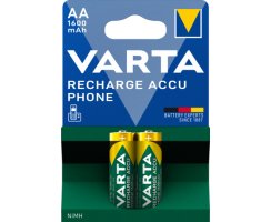 Varta Phone Akku VT399 AA Mignon Ni-Mh Akku (2-er Pack, 1.600 mAh, geeignet f&uuml;r schnurlose Telefone)