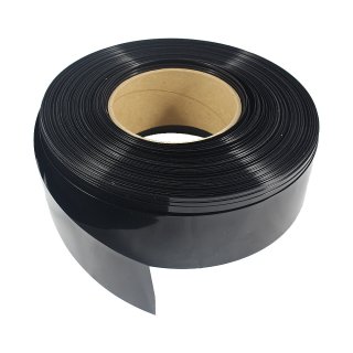 Schrumpfschlauch 55 x 0,13 mm schwarz aus PVC zum Einschrumpfen von Akkupacks