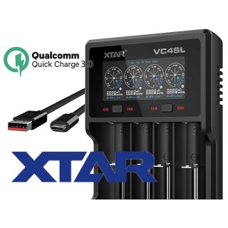 XTAR VC4SL QC3.0 Li-Ion / NI-MH Akku Ladegerät