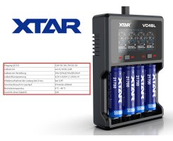 XTAR VC4SL QC3.0 Li-Ion / NI-MH Akku Ladegerät