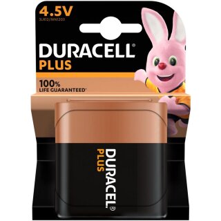 Duracell Plus Batterie Alkaline, 3LR12, 4.5V, Extra Life, Retail Blister (1-Pack)