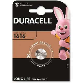 Duracell Batterie Lithium, Knopfzelle, CR1616, 3VElectronics, Retail Blister (1-Pack)