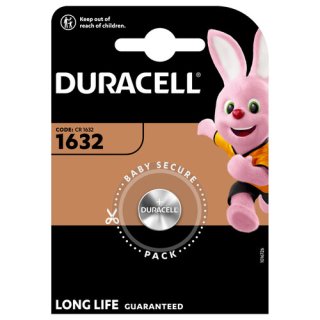 Duracell Batterie Lithium, Knopfzelle, CR1632, 3VElectronics, Retail Blister (1-Pack)