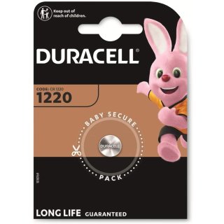 Duracell Batterie Lithium, Knopfzelle, CR1220, 3VElectronics, Retail Blister (1-Pack)