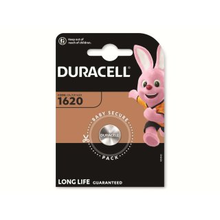 Duracell Batterie Lithium, Knopfzelle, CR1620, 3VElectronics, Retail Blister (1-Pack)