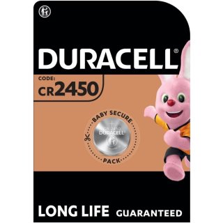 Duracell Batterie Lithium, Knopfzelle, CR2450, 3VElectronics, Retail Blister (1-Pack)