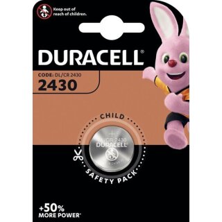 Duracell CR2430 Batterie Lithium, Knopfzelle, 3VElectronics, Retail Blister (1-Pack)