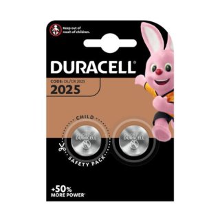 Duracell Batterie Lithium, Knopfzelle, CR2025, 3VElectronics, Retail Blister (2-Pack)