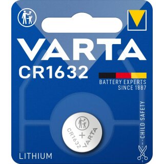 Varta CR1632 Lithium Knopfzelle 3V 140mAh Batterie