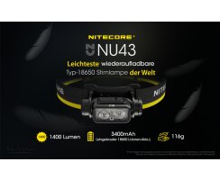 Nitecore NU43 Kopflampe schwarz - 1400 Lumen