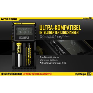 NiteCore Digicharger D2 EU B-Stock