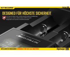 NiteCore Digicharger D2 EU B-Stock