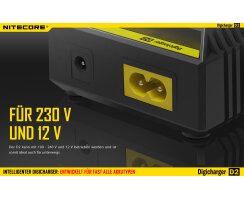 NiteCore Digicharger D2 EU B-Stock