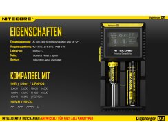 NiteCore Digicharger D2 EU B-Stock