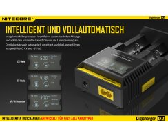 NiteCore Digicharger D2 EU B-Stock