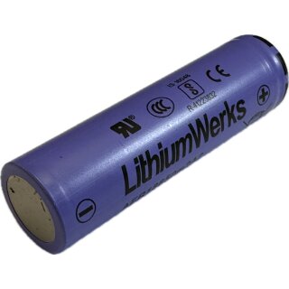 Lithium Werks AER18650M2A2 Lithium Iron Phosphate LiFePO4 Battery Cell 3.3V 1.8Ah