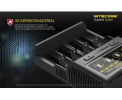 NiteCore Sysmax SC4 4-Schacht-Schnellladegerät Intellicharge Akku Ladegerät für Li-Ion / IMR / LiFePO4 / Ni-Mh / Ni-Cd - BStock