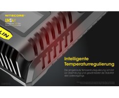 NiteCore UMS4 intelligentes 4-Schacht-Schnellladegerät Akku Ladegerät für Li-Ion / IMR / LiFePO4 / Ni-Mh / Ni-Cd Akkus