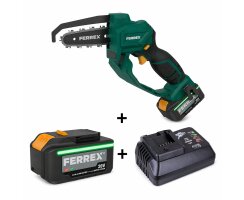FERREX 20V Akku-Kompakt Kettensäge Einhand SET...