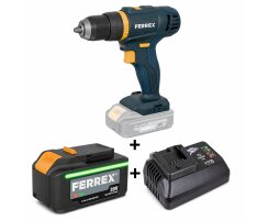 FERREX 20V Akku-Schlagbohrschrauber 50 Nm 2-Gang SET...