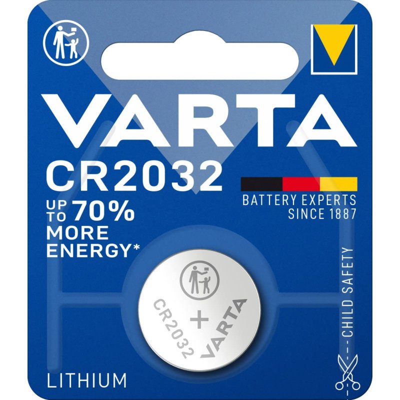 20x CR2032 Lithium Knopfzelle 3V CR 2032 VARTA Industriezelle 
