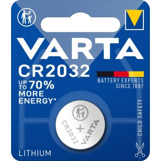 Varta CR2032 Lithium Knopfzelle 3V 230mAh Batterie