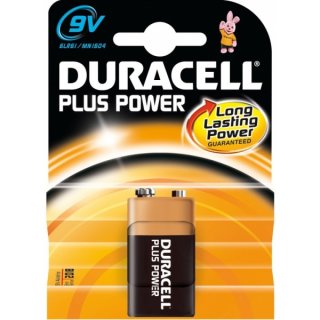 Duracell Plus Power 9V Blockbatterie Typ 6LR61 MN1604 Alkaline