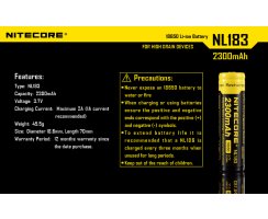 NiteCore 18650 Li-Ion Akku 2300 mAh NL1823