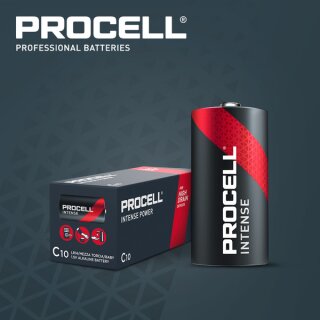 Duracell Procell INTENSE Alkaline Baby C MN1400 LR14 Battery Pack of 10