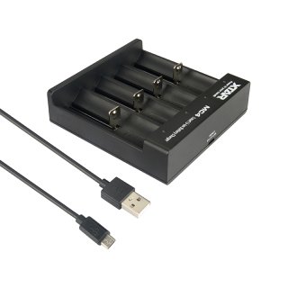 Xtar MC4 Li-ION 18650 USB Ladegerät 4 Schächte mit Netzteil für Smok Alien TC85 