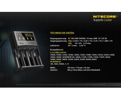 NiteCore Sysmax SC4 4-Schacht-Schnellladegerät Intellicharge Akku Ladegerät für Li-Ion / IMR / LiFePO4 / Ni-Mh / Ni-Cd