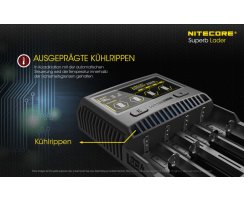 NiteCore Sysmax SC4 4-Schacht-Schnellladegerät Intellicharge Akku Ladegerät für Li-Ion / IMR / LiFePO4 / Ni-Mh / Ni-Cd