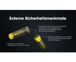NiteCore 14500 Li-Ion Akku 3,7V 1000mAh NL1410