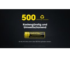 NiteCore 14500 Li-Ion Akku 3,7V 1000mAh NL1410